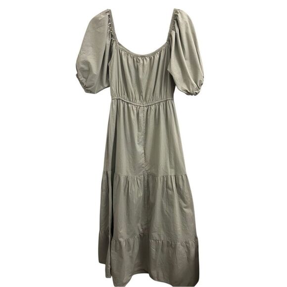 NWT Sim & Sam Balloon Sleeves Midi Dress sz M Milk Maid Empire Waist Cottagecore - Picture 3 of 12